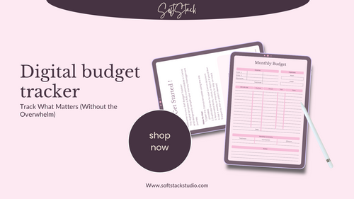 Soft Budget Tracker – Editable Canva Budget Planner