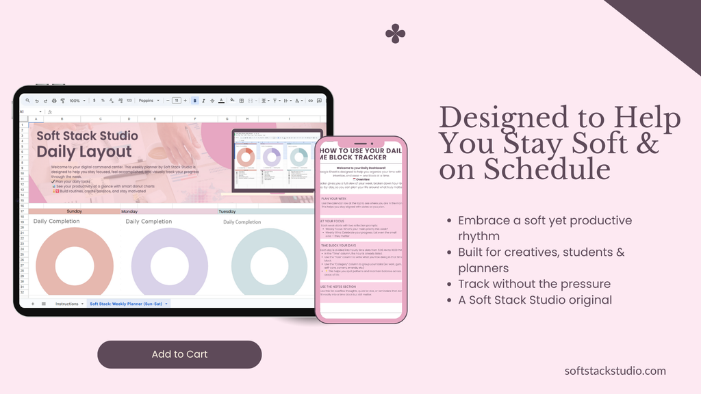 Soft Stack Weekly Planner & Task Tracker