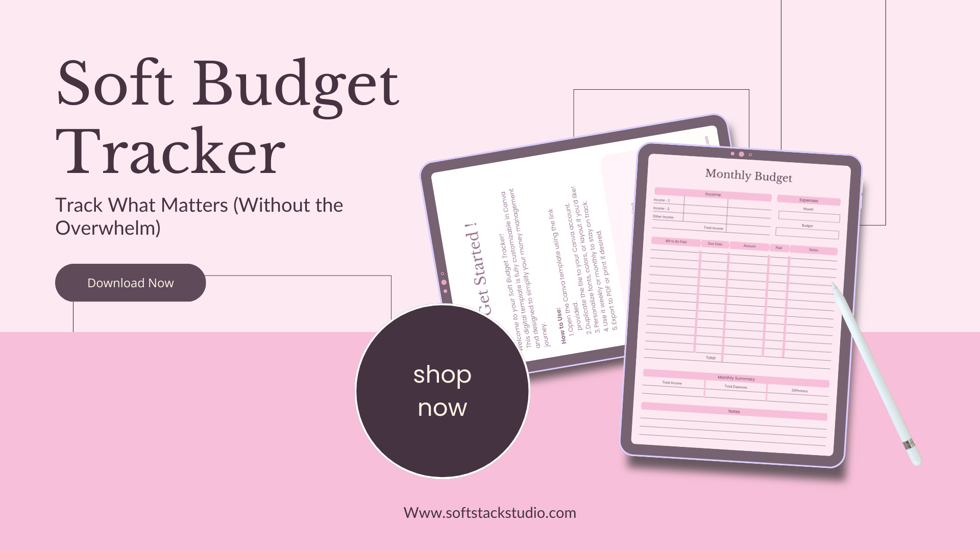 Soft Stack Monthly Budget Planner