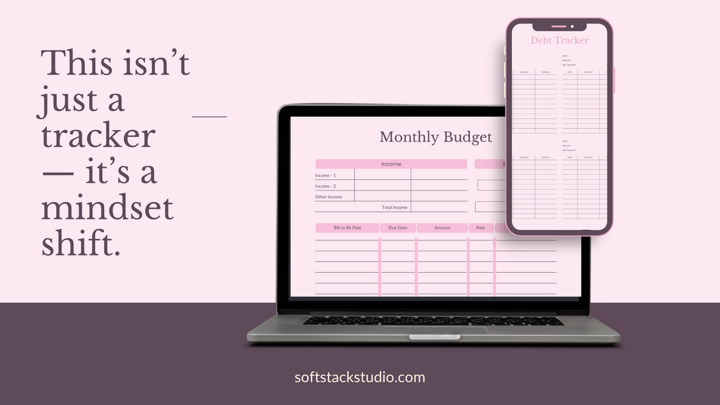 Soft Budget Tracker – Editable Canva Budget Planner