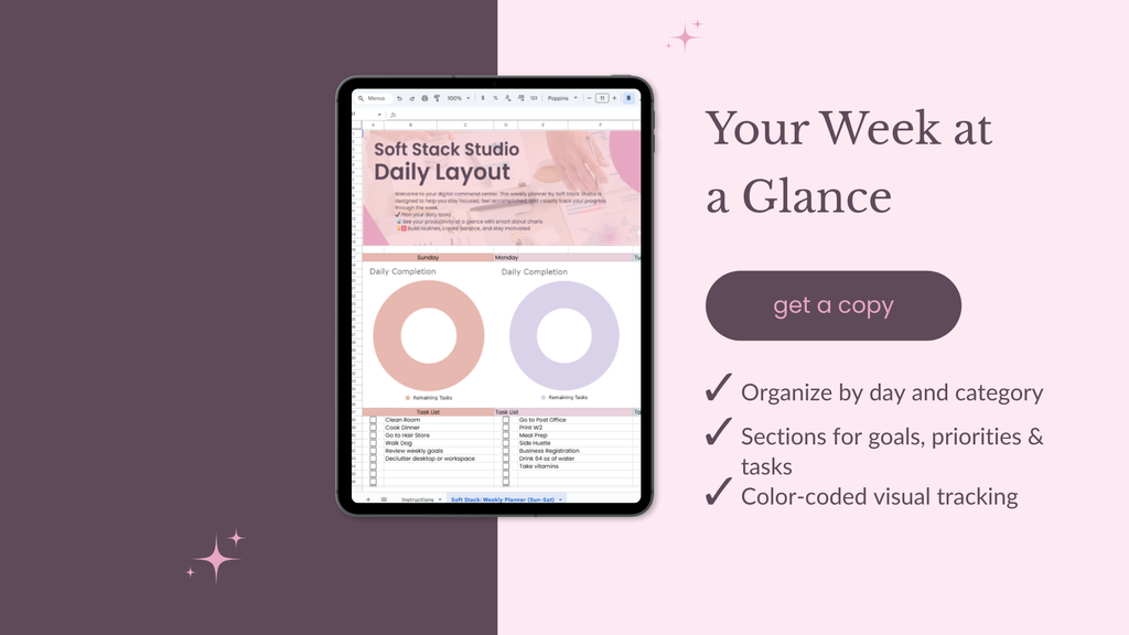 Soft Stack Weekly Planner & Task Tracker